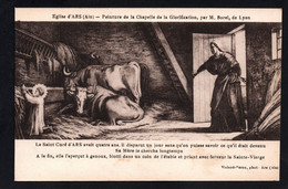 (RECTO / VERSO) ARS - L' EGLISE - PEINTURE DE LA CHAPELLE DE LA GLORIFICATION - LE SAINT CURE A 4 ANS - CPA - Ars-sur-Formans