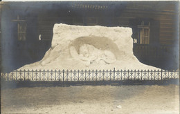 DAVOS +/-1906 Foto AK - Carte-photo, Sculpture De Glace, Eisbau, Eisskulptur - GR Grisons