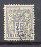 LUX -  Yv N° 54   (o)   25c  Allégorie Cote 1,5 Euro BE   2 Scans - 1882 Alegorias