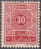 FRENCH MOROCCO    SCOTT NO J31  MINT HINGED    YEAR  1917 - Portomarken