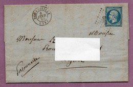 Lettre De La Verrerie De Penchot - 1853-1860 Napoléon III