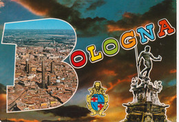 BOLOGNA - PANORAMA - FONTANA NETTUNO - CONCHIGLIE COQUILLES SHELL - STEMMA COMUNALE - V1979 - Bologna
