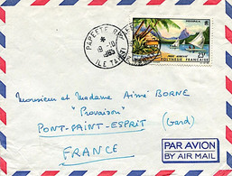 (Polynésie Française) De Papeete RP Vers La Métropole - 19/10/1965 - Timbre PA N°9 - Storia Postale
