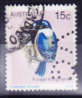 AUSTRALIE, SG 672, BIRD, FOREST KINGFISHER; PERFO (8B205) - Perforiert/Gezähnt