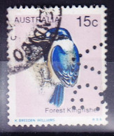 AUSTRALIE, SG 672, BIRD, FOREST KINGFISHER; PERFO (8B205) - Perforés