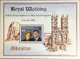 Gibraltar 1986 Royal Wedding Minisheet MNH - Gibraltar
