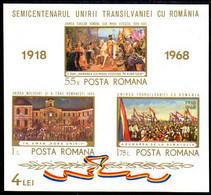 ROMANIA 1968 Reincorporation Of Transylvania  Block MNH / **.  Michel Block 68 - Ongebruikt