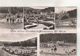 B2539)  Das Schöne WALDBAD In HEIDENHEIM - Br. Württ. - Rutsche - Schwimmbad Badende 3.1.1959 - Heidenheim