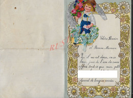 BELGIQUE ANCIENNE LETTRE DE 1932 DECOUPIS ENFANT ET FLEURS ( FLEUR ) ECRITE DE JAMBES : - Fleurs