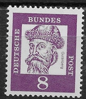 ALLEMAGNE (République Fédérale) N° 222a Neuf ** - Neufs