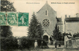 Rouillé * Le Temple Protestant * Villageois - Autres & Non Classés