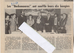 Les Buckenaeres Ont Soufflés Leurs Dix Bougies à Wormhout ( Deldicque ? Delattre; Au Dos Loon Plage Médailles Du Travail - 1950 - Today