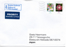 59238 - Bund - 2020 - 95c Blumen MiF A LpBf BRIEFZENTRUM 79 -> Japan - Storia Postale