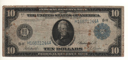 USA    $ 10  Large Size  P360nH  Dated 1914   " Blue Seal St. Louis  -  President Andrew Jackson, + Farmers & Factory" - United States Notes (1862-1923)