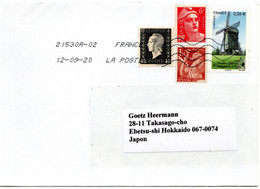 59248 - Frankreich - 2020 - €0,56 Muehle '10 MiF M Marken In ALTEN Francs (Postbetrug!) A Bf 21530A-02 -> Japan - Cartas & Documentos