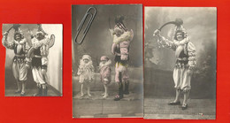 Fosses La Ville  :2 Photos-cartes + 1 Pte Photo De Chinels,  Avec Enfants  Dans Année 1920 , Photo Studio Pochet - Identified Persons