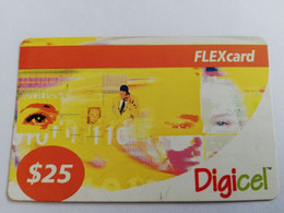 BARBADOS   $25   DIGI CEL FLEXCARD     Prepaid Fine Used Card  **9646** - Barbados (Barbuda)
