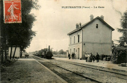 Pleumartin * La Gare Du Village * Passage Du Train * Ligne Chemin De Fer - Pleumartin