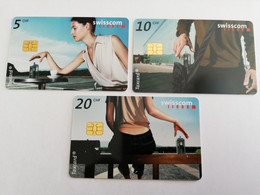 ZWITSERLAND  CHIPCARD SERIE /   CHF 5,-+ CHF 10,-+ CHF 20,-  PHONEBOOTH        Nice Used   **9649** - Suisse