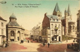 SPA - Pouhon "Pierre-le-Grand - Rue Rogier Et Eglise St Remacle - N'a Pas Circulé - Edition Armand Bernier, Spa - Spa