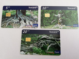 ZWITSERLAND  CHIPCARD SERIE /   CHF 5,-+ CHF 10,-+ CHF 20,-  TREES        Nice Used   **9655** - Suisse