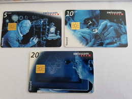 ZWITSERLAND  CHIPCARD SERIE /   CHF 5,-+ CHF 10,-+ CHF 20,- CONSTRUCTION      Nice Used  **9659** - Suisse