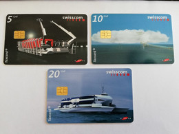 ZWITSERLAND  CHIPCARD SERIE /   CHF 5,-+ CHF 10,-+ CHF 20,-TRANSPORT      Nice Used  **9661** - Schweiz