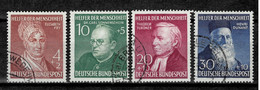 Germany 1952 ☀ Stamps For Helpers Of Humanity MiNr. 156/159 -Kw:130, - € ☀ Used - Gebraucht
