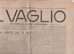 "IL VAGLIO"  Settimanale Di VOGHERA (PV) E Circondario. Nr. 26 Del 4 Luglio 1924 - 4 Pagine - Società, Politica, Economia