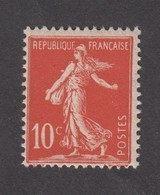 France - Semeuse - N°134f ** Type II - Neuf Sans Charnière - Variété Rouge Sombre - TB - Unused Stamps