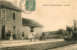 Aulnay De Saintonge * La Gare Du Village * Train Locomotive * Ligne Chemin De Fer - Aulnay