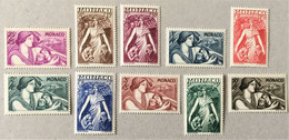Monaco Série Complète 215 à 224 Neufs, Luxe. - Unused Stamps