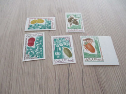 Mauritanie  Unperfored Non Dentelés 5 TP Fruits - Mauritania (1960-...)