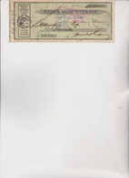 ASSEGNO  BANCARIO   BANCA  DELLE  VENEZIE .  VERONA  1929 - Cheques & Traveler's Cheques