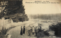 CPA. - [13] Bouches-du-Rhône > SAUSSET - Les Pins - Portail De La Vierge Du Château De M. Charles Roux - Ecrit Daté 1917 - Otros Municipios