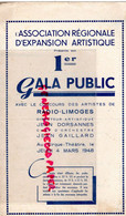 87-LIMOGES-PROGRAMME CIRQUE THEATRE 1948-JEAN DORSANNES-GAILLARD-PAUL METAYER-HELENE LAPORTE-GINETTE VERGNAUD - Programmes