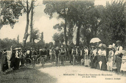 Moragne * Le Départ Des Courses De Bicyclettes * Le 15 Août 1913 * Course Cycliste Vélo - Other & Unclassified