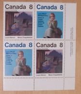 Canada 1975 658-9 Maud Montgomery Et Louis Hémon Bloc De Coin BR - Blocks & Sheetlets