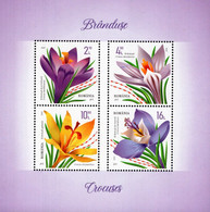 Romania - 2022 - Flowers - Crocuses - Mint Stamp Sheetlet - Unused Stamps