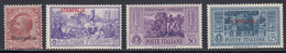 Insieme Di 4 Valori Sass. MNH** MH* Cv 156 - Aegean (Stampalia)