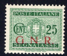 Repubblica Sociale - Segnatasse 25 Cent. GNR Brescia ** MNH - Strafport