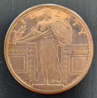 USA - 1 Ounce Fine Copper Medal ‘Standing Liberty’ - Collezioni