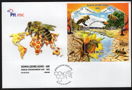 Turkey/Turquie 2014 - World Environment Day - Bee - FDC - Superb*** - Excellent Quality - Cartas & Documentos