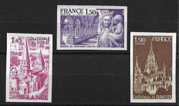 France N° 1937/1939**essai Non Dentelé, Série Touristique. - Altri & Non Classificati