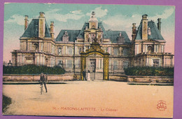 MAISONS-LAFFITTE - Le Château (animation) - Cpa Colorisée Circulé 1932 - Maisons-Laffitte