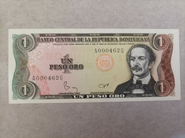 Billete De Republica Dominicana De 1 Peso Oro, Nº Bajisimo A000462, Año 1984, UNC - Dominicana