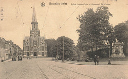 BRUXELLES-IXELLES - Eglise Sainte-Croix Et Monument De Coster - Carte Circulé - Elsene - Ixelles