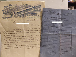 Austria Wien  Invoice ASCHENBRENNER & WERNER To Rome Italy With Pass Freight Clearance At Customs Border 1913 - Italia