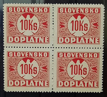 Slovaquie 1939 Taxe11 En Bloc De 4**TB Cote 222€ - Ungebraucht