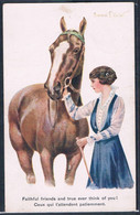 AE175 ART DECO A/s FLORENCE E. VALTER LADY WOMAN HORSE GLAMOUR - Valter, Fl. E.